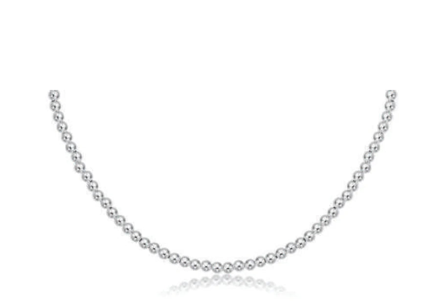 17" Choker Classic Sterling 3mm Bead