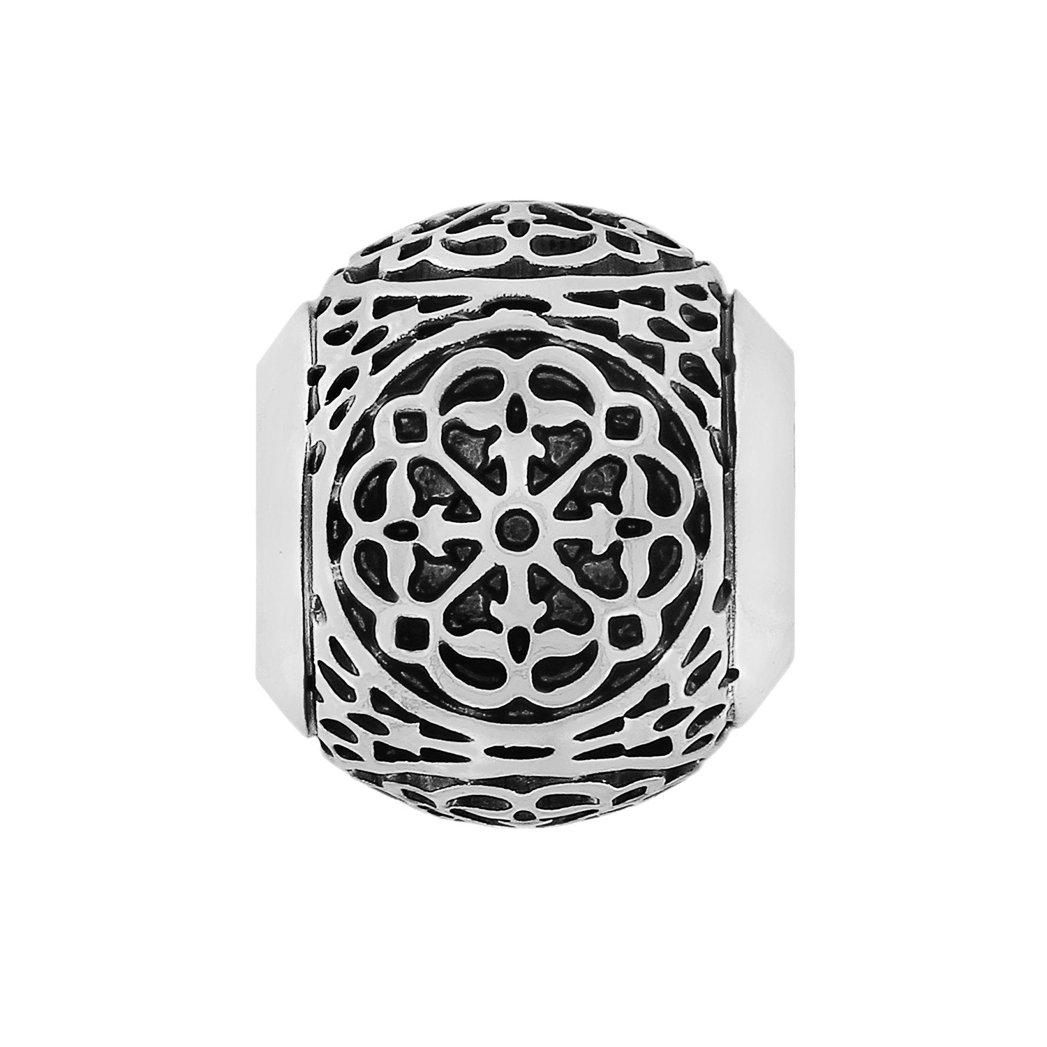 Ferrara Silver Bead Front View