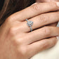 Sparkling Pear Halo Ring