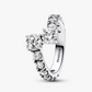 Sparkling Overlapping Band Ring