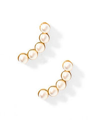 Lily Co Screwback Stud earrings with pearls.