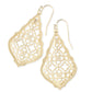 Addie Gold Drop Earrings In Gold Filigree Mix