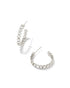 Kendra Scott Cailin Crystal Hoop Earrings Rhodium Metal White