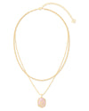 Daphne Coral Frame Multi Strand Necklace