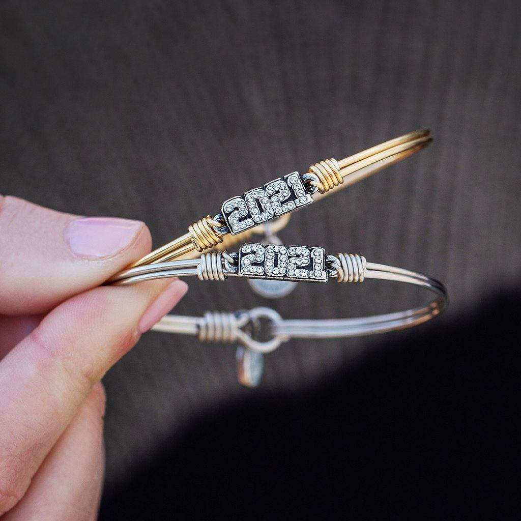 2021 Crystal Pave Bangle Bracelet Model Shot