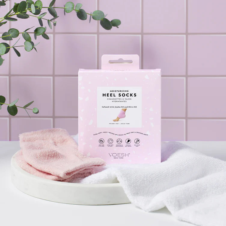 Voesh Moisturizing Heel Socks | Pink