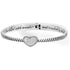 Celestia Heart Hinged Bangle Front View