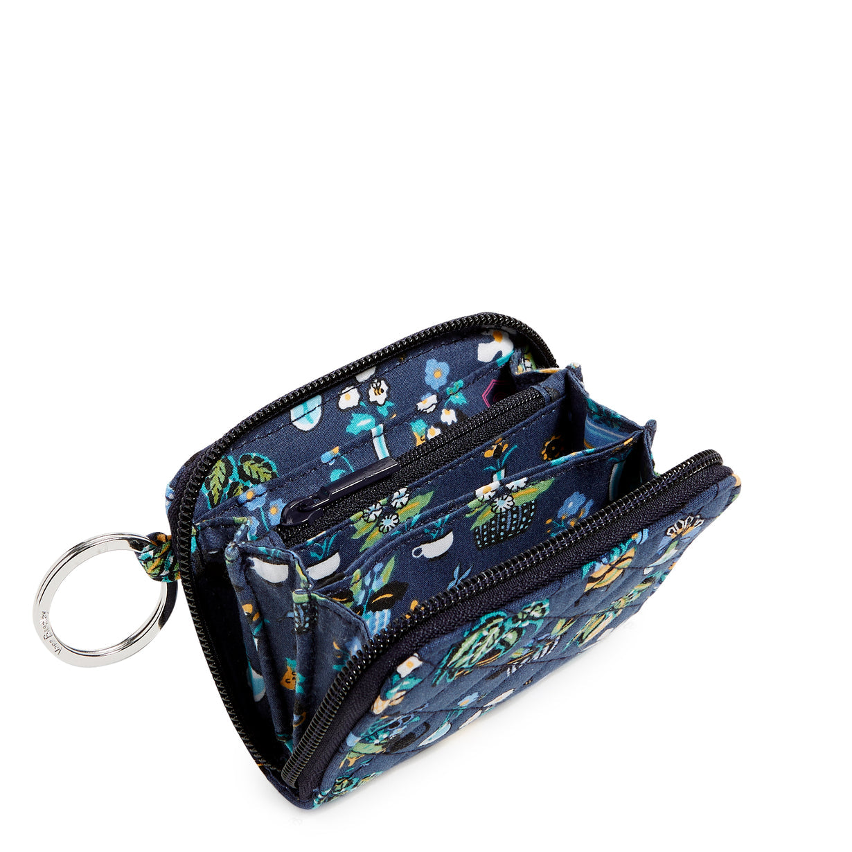 Vera Bradley RFID Petite Zip-Around Wallet in Plants pattern.