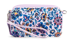 Vera Bradley RFID All in One Crossbody Bag In Cloud Vine Multi Pattern.