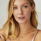 Tess Rose Gold Pendant Necklace - Iridescent Drusy Model View