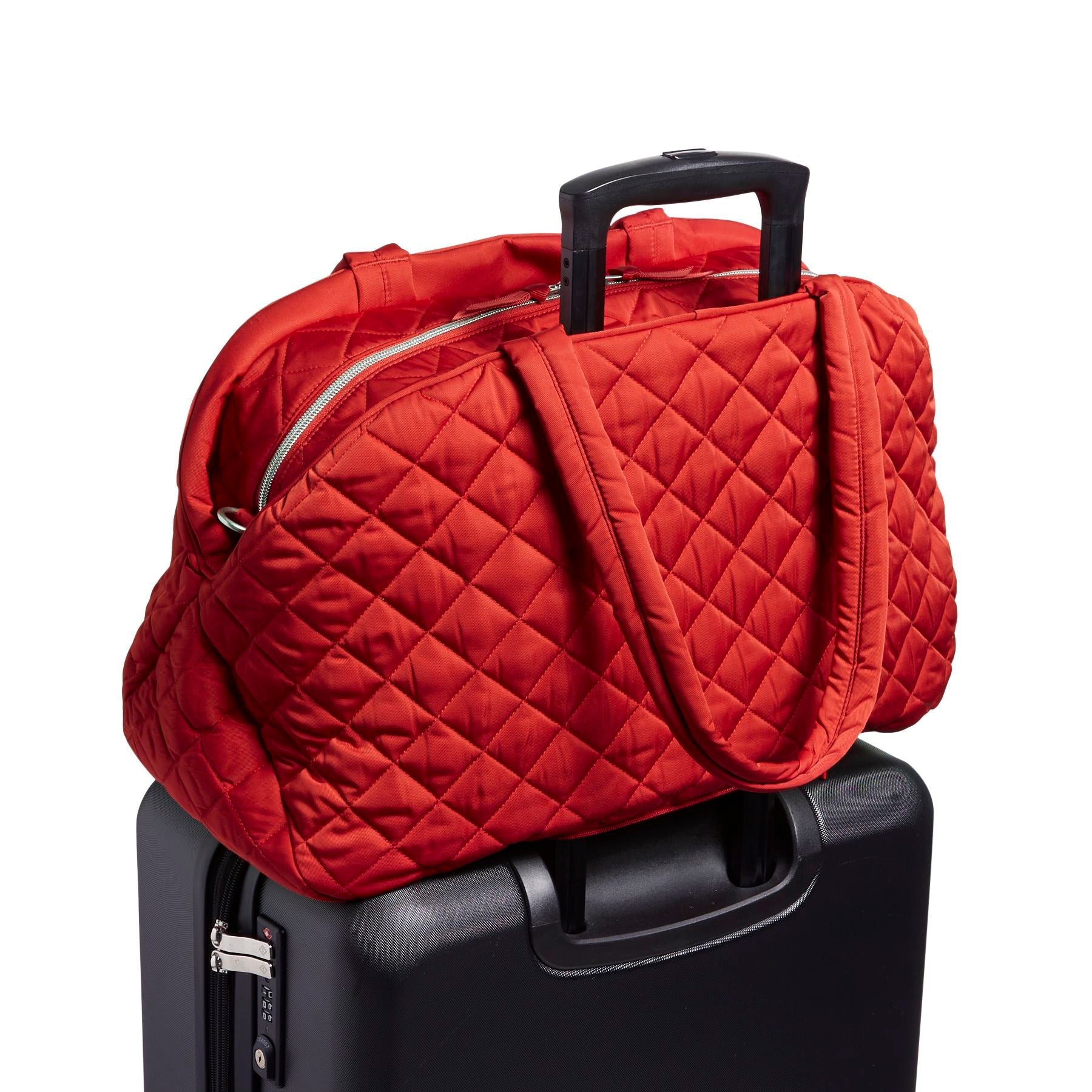 Weekender Travel Bag In Cardinal Red - Trolley travel sleeve