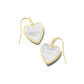 Heart Drop Earrings Gold Ivory Mother Of Pearl - Image 1 - Kendra Scott