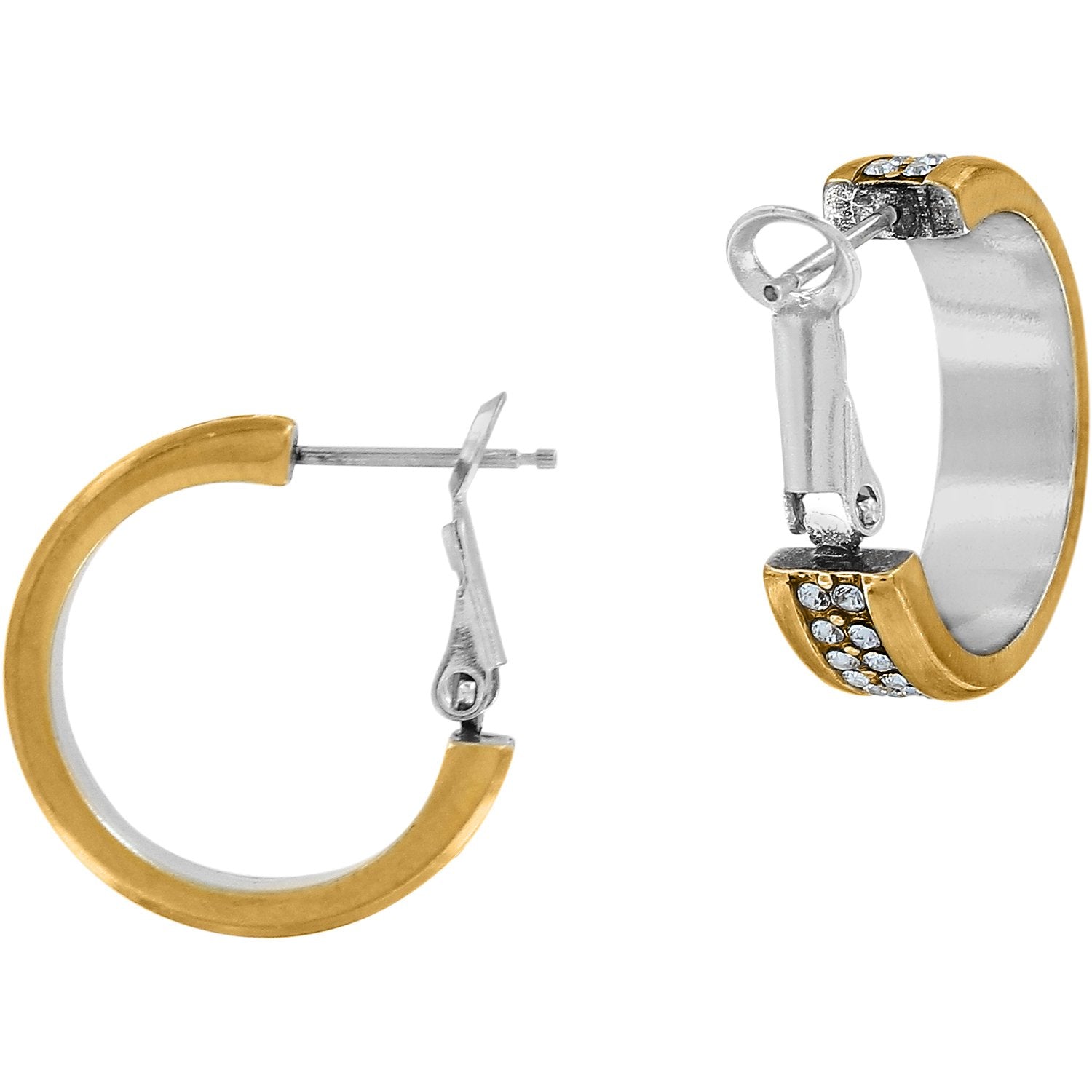 Meridian Two Tone Hoop Earrings Side View