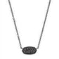 Elisa Gunmetal Black - Drusy Necklace
