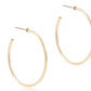 Round Gold 1.75" Post Hoop - 2mm - Smooth