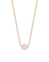 Tess Rose Gold Pendant Necklace - Iridescent Drusy Front View