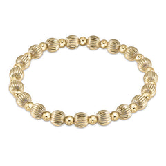 Enewton Dignity Grateful Pattern 6mm Bead Bracelet- Gold