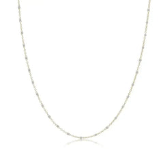 15" Choker Simplicity Chain Gold - 2mm Pearl Front VIew