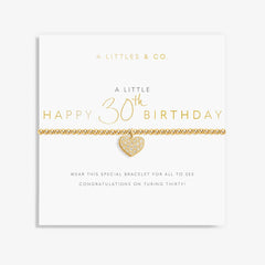 A Little Happy 30th Birthday - Gold Bracelet Card View