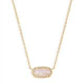 Elisa Pendant Necklace In Rose Quartz