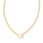 Kendra Scott Cailin Crystal Pendant Necklace In Gold Champagne Opal Crystal.