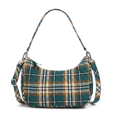 Vera Bradley Frannie Crescent Crossbody Orchard Plaid