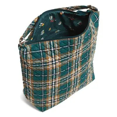 Oversized Hobo Bag - Orchard Plaid