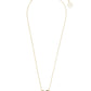 Ari Heart Short Pendant Gold - Black Drusy Chain View