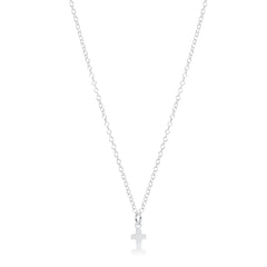 16" Necklace Sterling - Signature Cross Small Sterling
