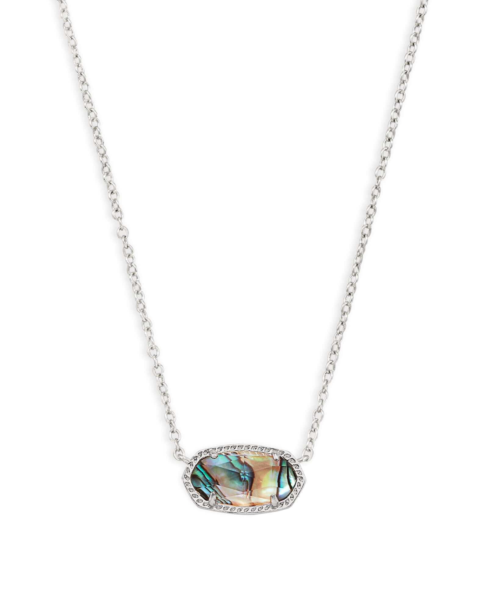 Elisa Rhodium - Abalone Shell Front View