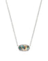 Elisa Rhodium - Abalone Shell Front View