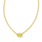 Kendra Scott Cailin Crystal Pendant In Necklace Gold Peridot Crystal.