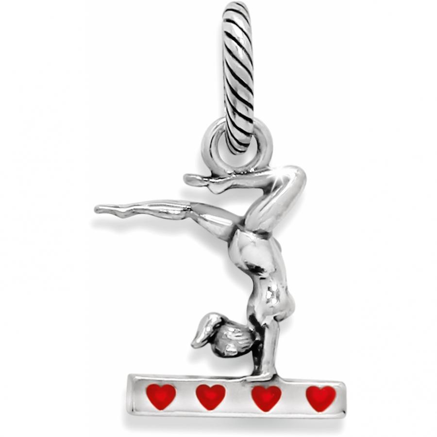 Gymnastic Silver Charm Back View