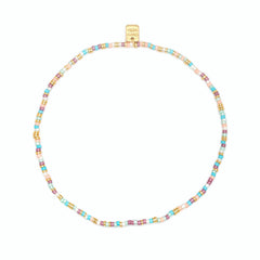 South Beach Seed Bead Gold Anklet - Pura Vida Front View