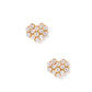 Lily Co Screwback Stud earrings in round with diamonds.