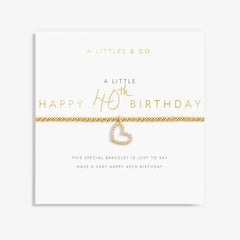 A Little Happy 40th Birthday - Gold Bracelet Card View