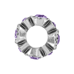 Halo Stargazer Spacer Silver - Amethyst Side View