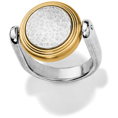 Ferrara Two Tone Reversible Ring Silver Size 9