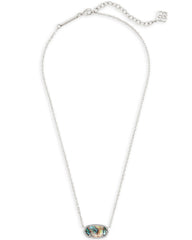 Elisa Rhodium - Abalone Shell Chain View