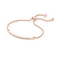 Ott Adjustable Chain Bracelet in Rose Gold Front View