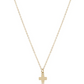 16" Necklace Gold - Signature Cross Small Gold Charm