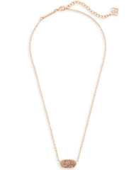 Elisa Rose Gold - Drusy Necklace Chain View