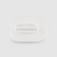 Coconut White Small Flat Round Hair Clip
