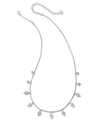 Kinsley Strand Necklace Silver White Cz