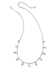 Kinsley Strand Necklace Silver White Cz