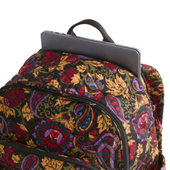 Bancroft Backpack - Cotton Gabardine in pattern Midnight Garden Paisley.