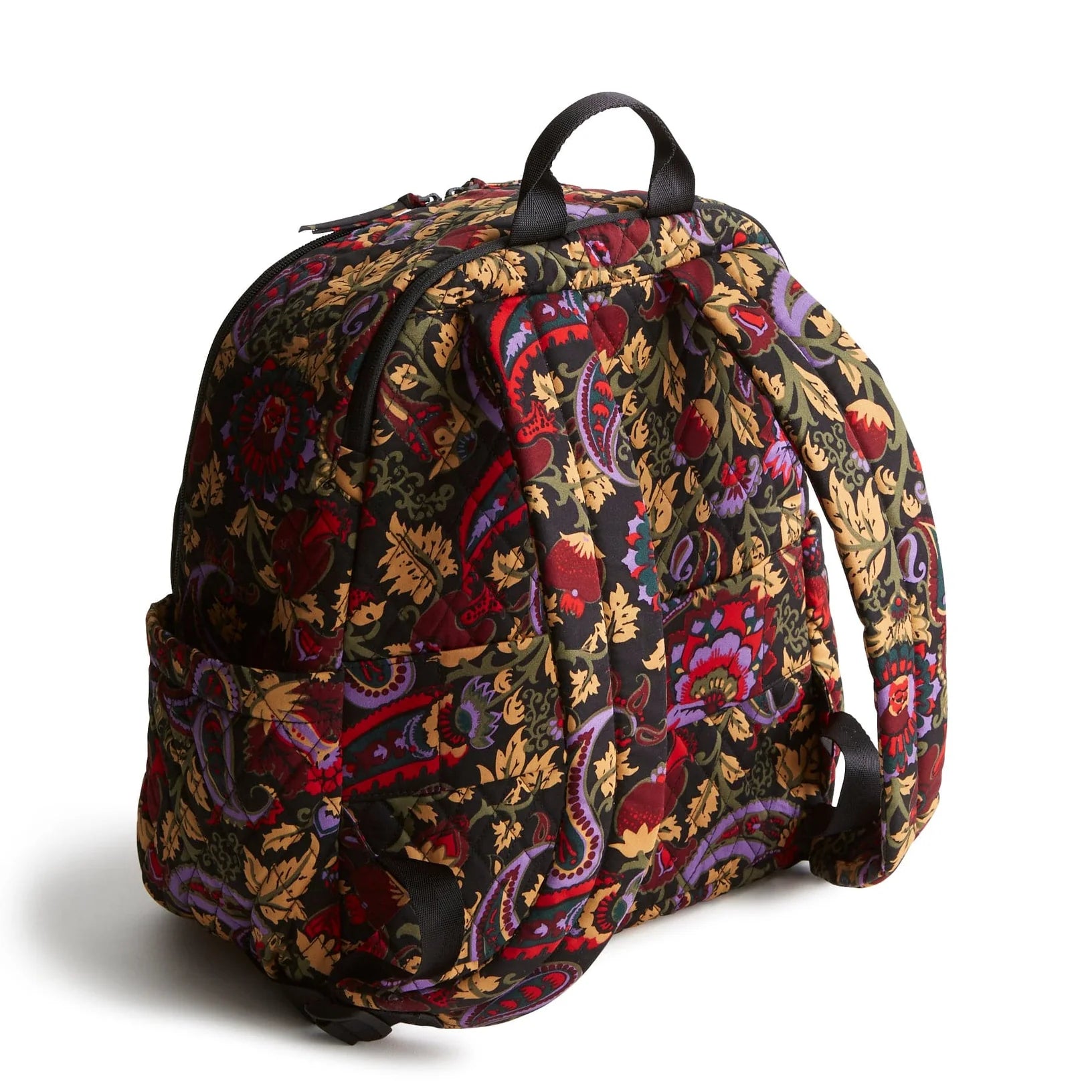 Bancroft Backpack - Cotton Gabardine in pattern Midnight Garden Paisley.