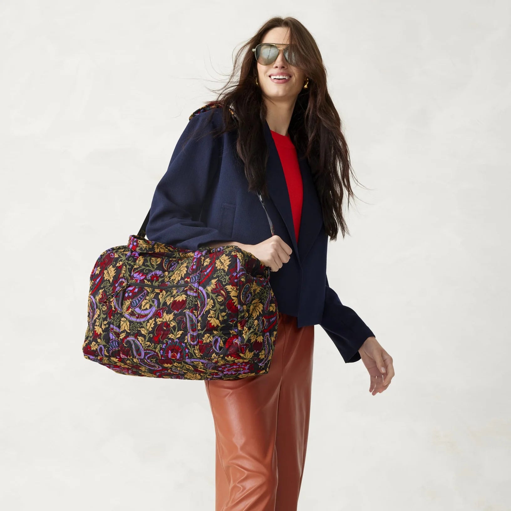 Miramar Weekender - Cotton Gabardine in Midnight Garden Paisley.