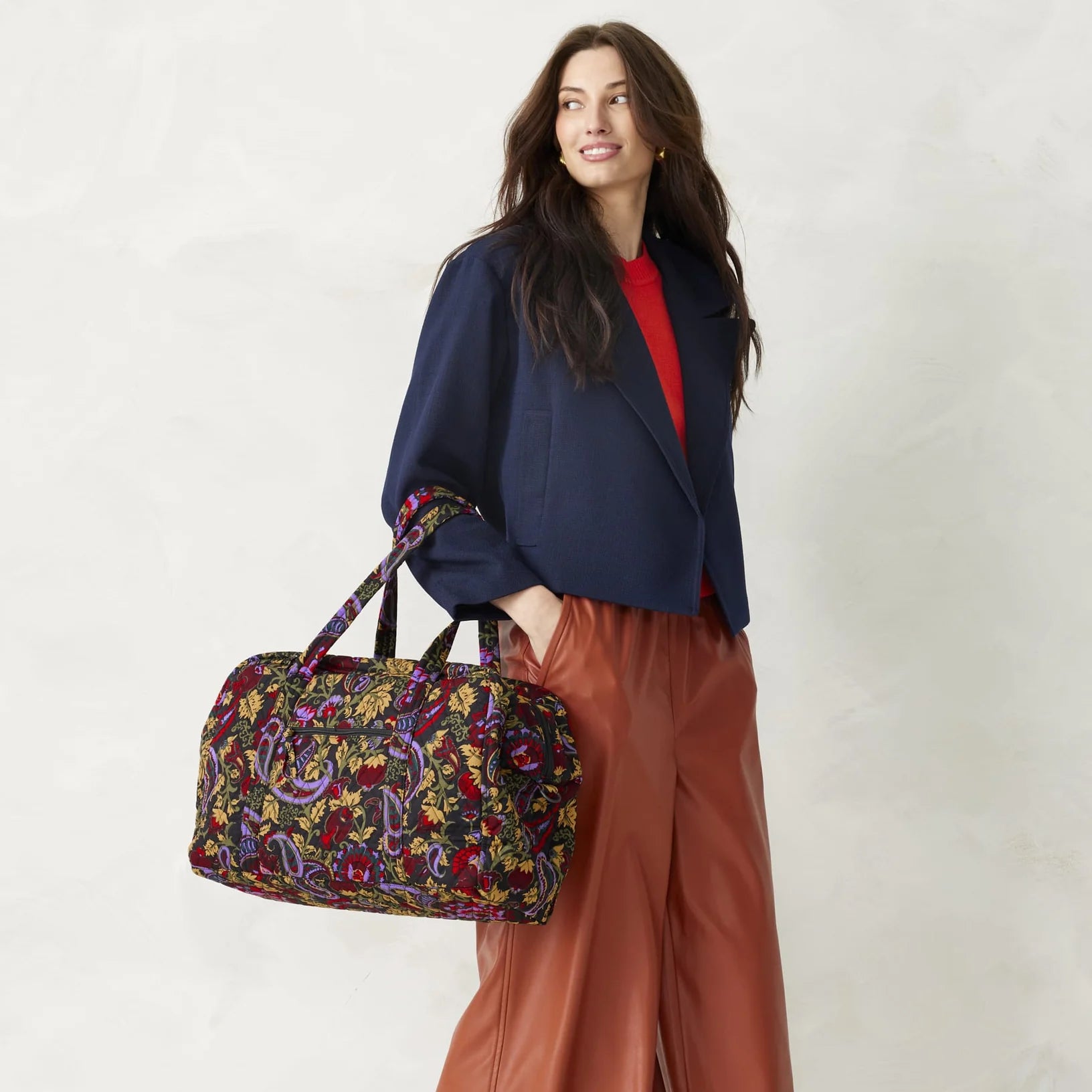 Miramar Weekender - Cotton Gabardine in Midnight Garden Paisley.