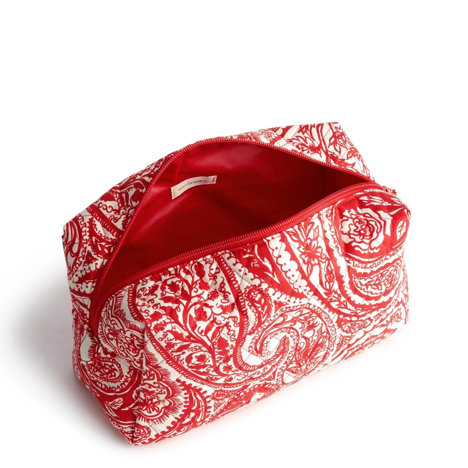 A large cosmetic bag from Vera Bradley. Shown in Vera Bradley Paisley Key.